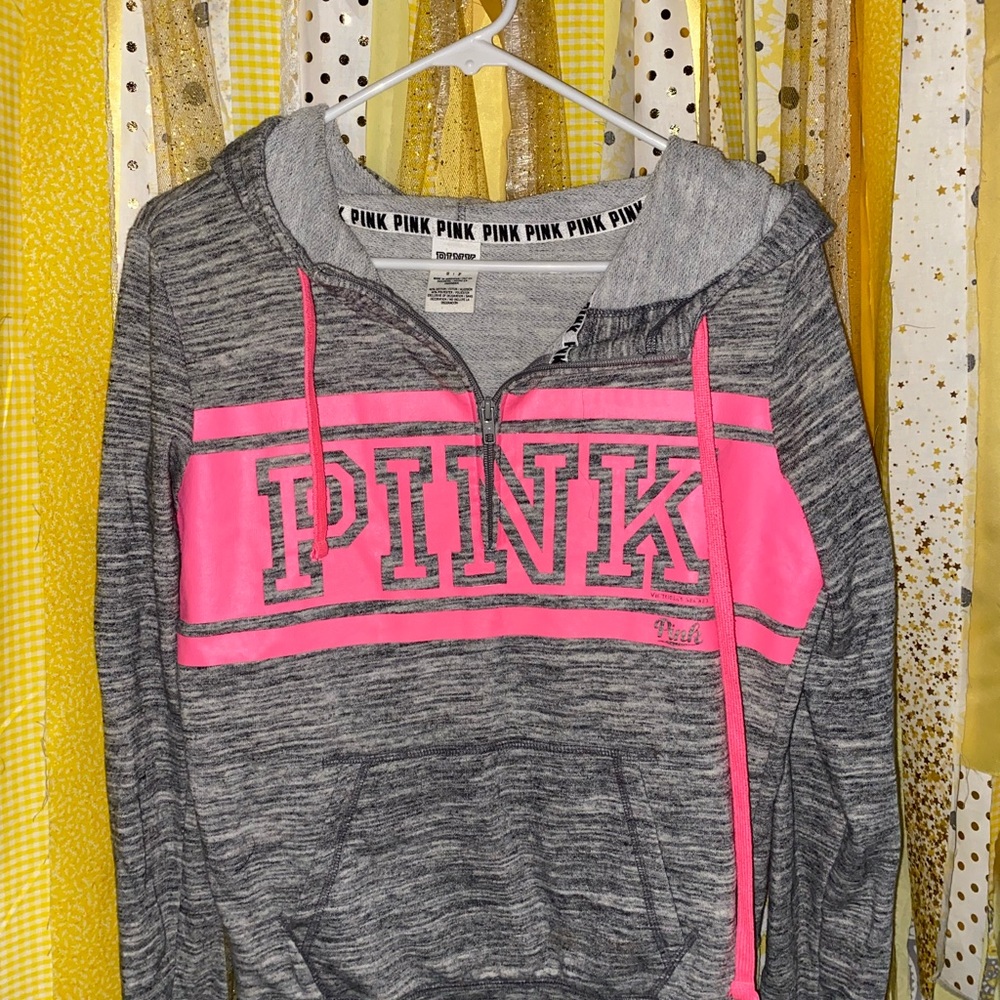 PINK half zip hoodie